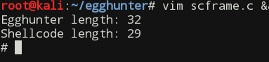 Final egghunter version, 32 bytes long