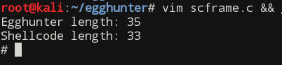 Egghunter with replaced system call