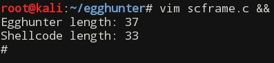 Working egghunter PoC
